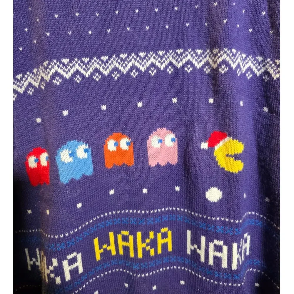 Numskull Christmas Ugly Sweater Pac-Man Purple Size 3XL Unique WAKA - Picture 5 of 9